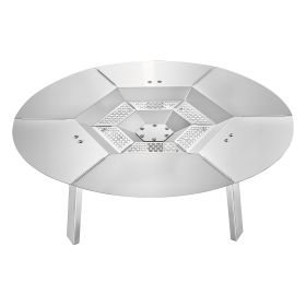 Fire Pit Heat Deflector for Solo Stove Yukon 25 in Bonfire Stainless Steel
