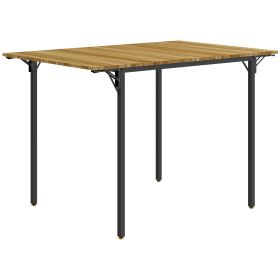 HOMCOM Foldable Dining Table for 2 to 4 People, Industrial Drop Leaf Table, Kitchen Table for Small Spaces, Walnut