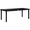 Outsunny 8 People Rectangular Pedestal Dining Table, with Aluminum Frame, All-Weather HDPE Wood Top, Foot Pads for Garden, Patio, Black