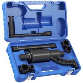 HOMCOM Heavy Duty Torque Multiplier Lug Wrench Set, High-quality Steel Wrench Set for Trucks, Labor Saving Wrench Tool with Carrying Case, Blue/Black