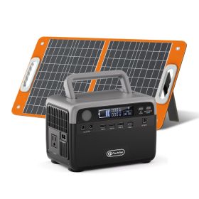 Flashfish 300W Power Station + 60W Solar Panel 230.4Wh LiFePO4 (Peak 600W) Solar generator AC Outlets Portable Power Station,Power Bank