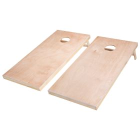 4x2ft Cornhole Set Portable Outdoor Corn Hole Toss Game Board Wood Carry Case