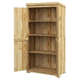 Outsunny Garden Storage Shed, Secure Outdoor Organizer with Waterproof Galvanized Roof, Lockable Door