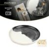 (2 pack) Thyme & Table Stoneware Drip Dinner Plate, Grey