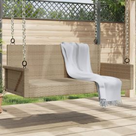 Swing Bench Beige 46.9"x22"x18.9" Poly Rattan
