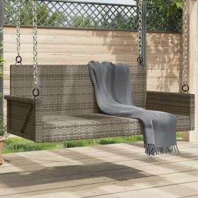 Swing Bench Gray 46.9"x22"x18.9" Poly Rattan