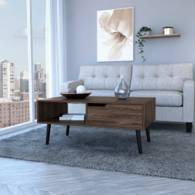 Kobe Coffee Table, One Open Shelf, One Drawer