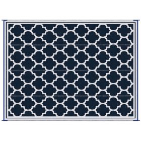 Outsunny Reversible Outdoor Rug Carpet, 9' x 18' Waterproof Plastic Straw Rug, Portable RV Camping Rugs with Carry Bag, Large Floor Mat for Backyard