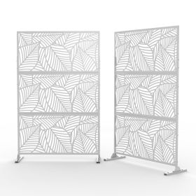 6.5 ft. H x 4 ft. W Patio Laser Cut Metal Privacy Screen;  24"*48"*3 panels