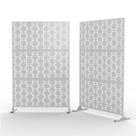 6.33 ft. H x 3.93 ft. W Laser Cut Metal Privacy Screen;  24"*48"*3 panels