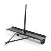 VEVOR Tow Behind Dethatcher, 48-inch Tow Dethatcher with 24 Spring Steel Tines, Lawn Dethatcher Rake for ATV or Mower
