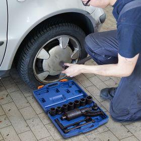 7-Piece Torque Multiplier Lug Wrench Set, Blue/Black with Carry Case Handy Tools