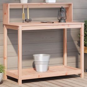 Potting Table with Shelves 42.5"x19.7"x43.1" Solid Wood Douglas