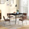 HOMCOM Foldable Dining Table for 2 to 4 People, Industrial Drop Leaf Table, Kitchen Table for Small Spaces, Black