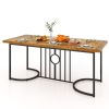 1PC 71 Inch Large Dining Table for 6-8 People Rectangular Wood Kitchen Table