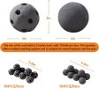 Hollow Ceramic Fire Balls, Set of 10 Fireplace Balls, Modern Accessory for Indoor/Outdoor Fire Pits or Fire Tables, Brushed Concrete Look