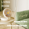 Table Fan, Rechargeable Remote Control Fan With Auto Oscillation 90 Foldable Ultra Quiet 4 Speeds Wind, Portable Air Circulator Fan,Hang Hook