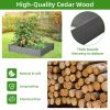 48x48x10 Inch Raised Garden Bed Outdoor Wooden Planter Box with Ground Liner Tool Free Assembly Elevated Flower Vegetable Bed for Backyard Lawn Patio