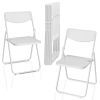 6 Pack Plastic Folding Chairs, Lightweight Stackable Commercial Chairs, Portable Event Seats Indoor Outdoor for Home Event Party Picnic School Wedding