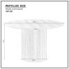 46.45 inch MDF Dining Table for Dining Room Round Dinner Tables Mid-Century Modern Table OAK