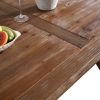 77' Trestle Dining Table for 6 People, Rustic Farmhouse Style Kitchen Table, Rectangular Dining Table for Kitchen, Dining Room & Living Room, (Walnut)
