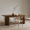 78.74 Inches Long Dining Table for 6, All Wooden Rectangle Kitchen Table, Vintage Dinner Table, Large Dining Room Tables