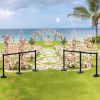 Crowd Control Stanchion, 6 Pieces Stanchion Set with 6.6ft/2 m Black Retractable Belt, Stanchion Retractable Belt Barriers