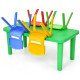Kids Colorful Plastic Table and 4 Chairs Set