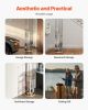 16 Pole Fishing Rod Holder Wood Fishing Rack for Garage Round Floor Stand