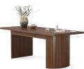 78.74 Inches Long Dining Table for 6, All Wooden Rectangle Kitchen Table, Vintage Dinner Table, Large Dining Room Tables