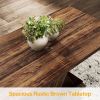 55-Inch Farmhouse Dining Table for 4, Rectangle Rustic Brown Kitchen Dining Room Table, Wooden Dinner Table