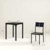 HOMCOM 3 Piece Dining Set, 23.5" Square Table with 2 Chairs, Space Saving for Small Apartment, Black