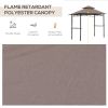Outsunny 8' Patio BBQ Grill Gazebo Canopy, 2 Tier - Flame Retardant Cover, Large Storage, Stylish Utility for Outdoor Cooking
