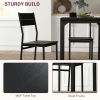 HOMCOM 3 Piece Dining Set, 23.5" Square Table with 2 Chairs, Space Saving for Small Apartment, Black