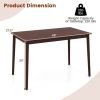 48 Inches Mid Century Dining Table for 4 with Rubber Wood Legs
