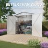 6X3.5FT Metal Storage Shed,Tool Shed with Peaked Roof Waterproof with Clear Window and Lockable Door Compact Tool Shed for Garden, Backyard,Patio
