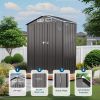 5X3 FT Metal Outdoor Storage Shed, Tool Shed with Peaked Roof Waterproof, Lockable Door Compact Metal Tool Shed for Garden, Backyard, Patio