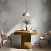 Square Dining Table for 4, 31.5-Inch Small Kitchen Table with Sturdy Pedestal Base, Farmhouse Dinner Table