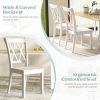 Set of 2 Wooden Dining Chairs Mid Century Farmhouse Retro Kitchen Chairs