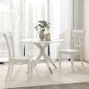 Set of 2 Wooden Dining Chairs Mid Century Farmhouse Retro Kitchen Chairs