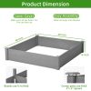 48x48x10 Inch Raised Garden Bed Outdoor Wooden Planter Box with Ground Liner Tool Free Assembly Elevated Flower Vegetable Bed for Backyard Lawn Patio
