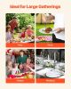 Plastic Disposable Plates 100 Pcs White Plastic Plates Heavy Duty Dinner Dessert