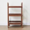 Walnut Color Oak Storage Bench, 3-Tier Beech Wood Shoe Rack for Entryway, Premium Storage Organizer for Bathroom, Living Room, Bedroom, Hallway, Patio