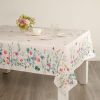 Watercolor Flowers Easter Tablecloth Non Iron Stain Resistant Table Cover Rectangle 70x108 inch