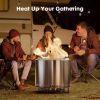 Smokeless Fire Pit, 304 Stainless Steel Tabletop Firepit Wood Pellets Burning Fire Pits for Camping, Bonfire