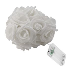 1Pc 40 LEDs Rose Flower String Lights 10ft 3m Battery Operated Decorative Lights For Anniversary Valentine's Wedding Bedroom (Option: Warm)