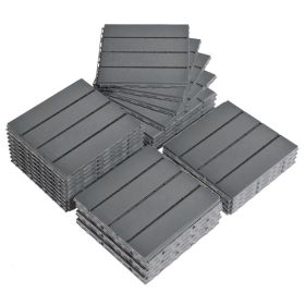 27pcs 30x30x2cm Dark Grey PE Plastic   Outdoor Flooring (Option: Dark Gray)