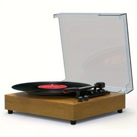 Record Player E300, Turntable, Record Player With 2 Stereo Speaker--Selling On Temu Is Prohibited (Option: Logs)