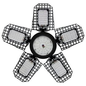 Five Leaf Foldable Transformable LED Plant Light for Greenhouse (Type: 252 LEDs, Color: As pic show)