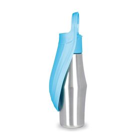 Portable Folding Pet Water Bottle for Outdoor Trip (Type: Pet Supplies, Color: Blue)